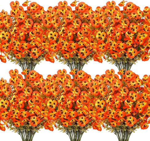 20 Bundles Artificial Flowers for Outdoors Decoration Fake Silk Flowers UV Resistant Faux Plants Artificial Daisy Eucalyptus for Spring Summer Garden Yard Porch Window Home Decor, Mixed in Saudi Arabia