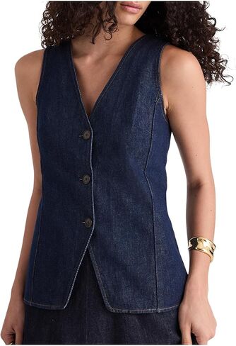 سترة Madewell النسائية ذات الخط الطويل ورقبة على شكل حرف V في غسيل الشطف in Saudi Arabia