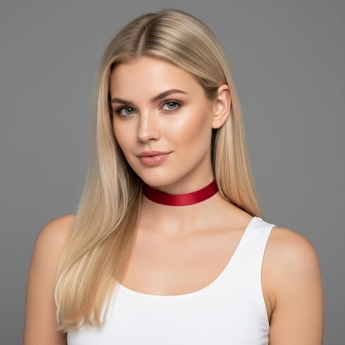 TIESOME 5 Pcs Red Velvet Choker, Red Choker Necklaces for Women Classic Choker Necklace Adjustable Gothic Collar Necklace for Women Dancing Halloween Birthday Party Cosplay in Saudi Arabia