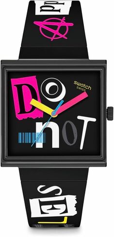 Swatch Square Bioceramic Unisex Watch Casual Bioceramic Black Quartz Waterproof Pierced Edge in Saudi Arabia
