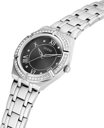 GUESS Women's 36mm Watch - Silver Tone Black Dial Silver Tone Case in Saudi Arabia
