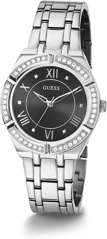 GUESS Women's 36mm Watch - Silver Tone Black Dial Silver Tone Case in Saudi Arabia