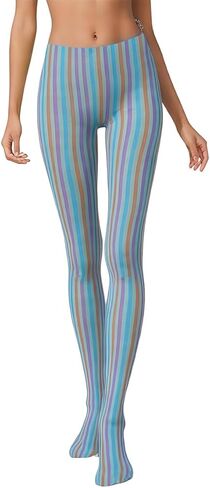 Y2k Printed Tights for Women Vintage Graphic Patterned Stockings Sheer Pantyhose Streetwear in Saudi Arabia