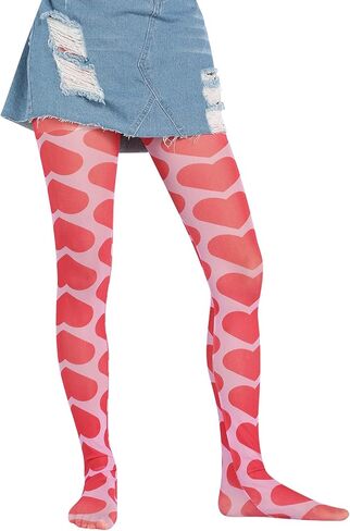 Y2k Printed Tights for Women Vintage Graphic Patterned Stockings Sheer Pantyhose Streetwear in Saudi Arabia