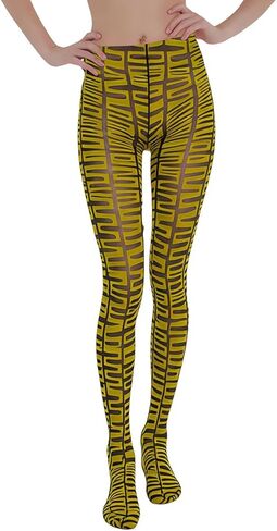 Y2k Printed Tights for Women Vintage Graphic Patterned Stockings Sheer Pantyhose Streetwear in Saudi Arabia