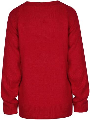 Women's Pullover Sweaters Long Sleeve Front Ribbed Knitted Cute Heart Sweater in Saudi Arabia