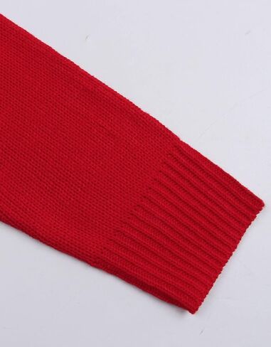 Women's Pullover Sweaters Long Sleeve Front Ribbed Knitted Cute Heart Sweater in Saudi Arabia