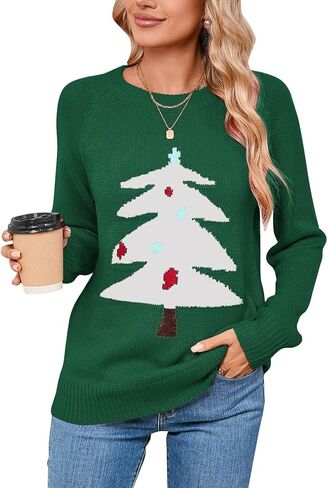 Women's Pullover Sweaters Long Sleeve Front Ribbed Knitted Cute Heart Sweater in Saudi Arabia