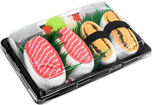 Rainbow Socks - Men's Women's - Sushi Socks Box Salmon Tamago - 2 Pairs in Saudi Arabia