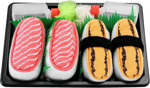 Rainbow Socks - Men's Women's - Sushi Socks Box Salmon Tamago - 2 Pairs in Saudi Arabia