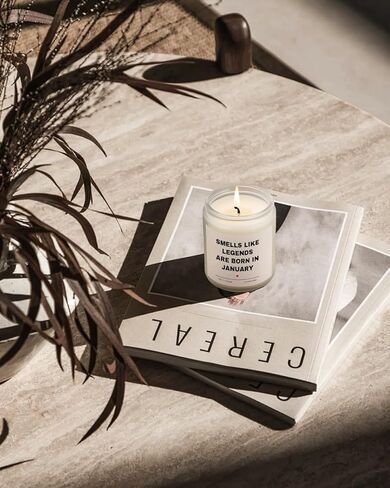 Birthday Gifts for Men, January Candle for Lengends are Born in January 30th 40th 50th 60th Birthday Gifts for Men Dad Uncle Husband from Wife Daughter Niece Nephew, 7OZ Scented Candle for Him in Saudi Arabia