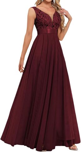 Women's Formal Dresses Long Evening Gowns Tulle V Neck Sleeveless Sparkly Sequin Cocktail Party Wedding Guest Dress in Saudi Arabia