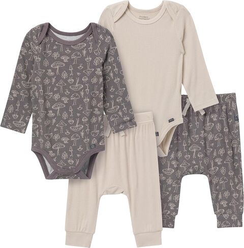 Modern Moments by Gerber Baby Girls' Bodysuit and Pant Set, Pink Roses, Newborn in Saudi Arabia