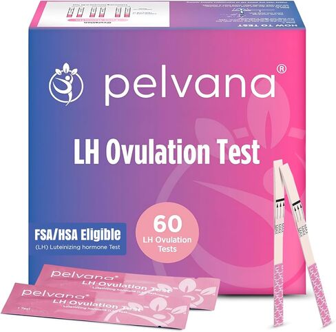 Pelvana Pregnancy Test Strip Value Pack 40 HCG Pregnancy Test Strips for Early Detection up to 6 Days Sooner - Easy to Understand for at Home Use - Ideal for Women Trying to Get Pregnant Naturally in Kuwait