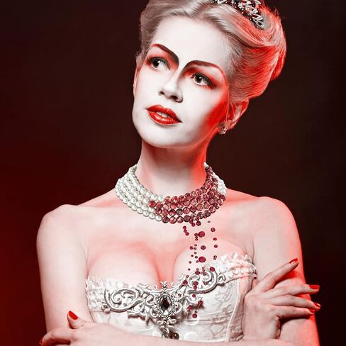 Halloween Blood Pearl Necklace Women Imitation Scary Bleeding Vampire Necklace Tassel Dripping Bloody Adjustable Choker Multilayered Gothic Vampire Party Cosplay Costume Accessories in Saudi Arabia