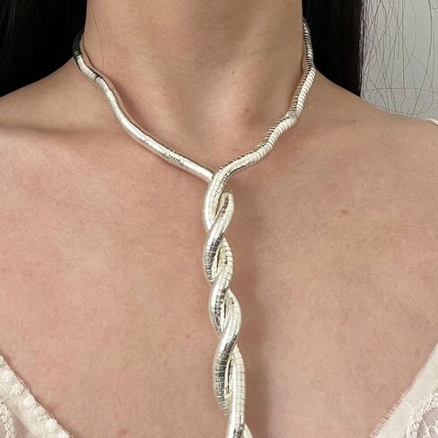 Bendable Snake Necklace Flexible Snake Bracelet Choker Necklace Snake Halloween Gifts in Saudi Arabia