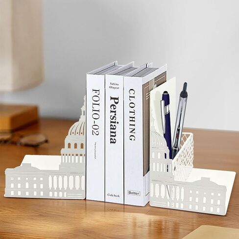 ENCIMART Bird Metal Bookends for Shelves Cute Flower Book Ends for Heavy Books Bookshelf Decorative Objects Office Home Desk Bookshelf Decor Book Lover Hummingbird Gifts for Women (Black) in Saudi Arabia