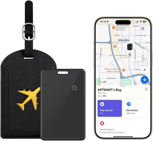 علامات الأمتعة الذكية مع Apple Find My (iOS فقط)، وبطاقة Find My Tracker، وعلامات الأمتعة الجلدية الفاخرة لحقيبة السفر، وحقائب السفر، وحقائب الظهر، وبطاقة الأمتعة مع جهاز التعقب، وبطاقات التتبع in Kuwait