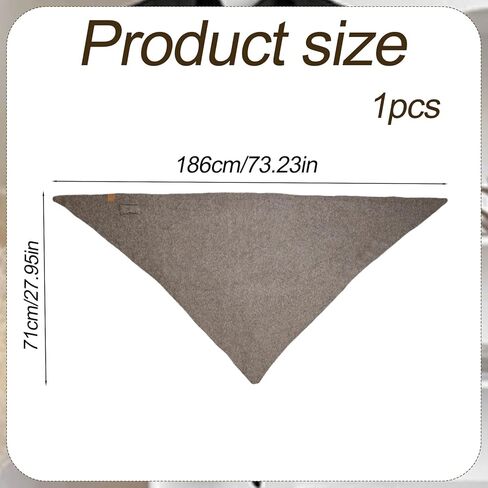 Pashmina Shawl Wraps for Women, Soft Wool Cashmere Shoulder Top Elegance Knitted Cardigan Cape Triangle Shawl Scarf (Khaki) in Saudi Arabia