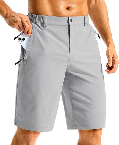 G GRADUAL Men's Shorts 11" Lightweight Casual Golf Shorts for Men Hiking Work Outdoor Stretch Quick-Dry with 3 Zipper Pockets in Saudi Arabia