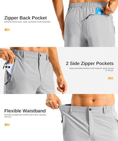 G GRADUAL Men's Shorts 11" Lightweight Casual Golf Shorts for Men Hiking Work Outdoor Stretch Quick-Dry with 3 Zipper Pockets in Saudi Arabia