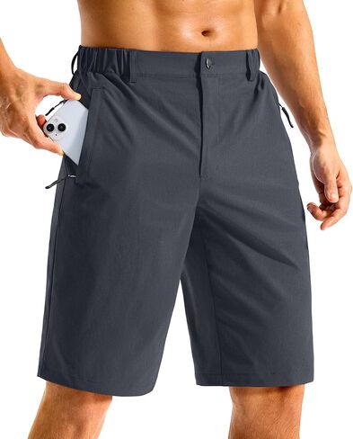 G GRADUAL Men's Shorts 11" Lightweight Casual Golf Shorts for Men Hiking Work Outdoor Stretch Quick-Dry with 3 Zipper Pockets in Saudi Arabia