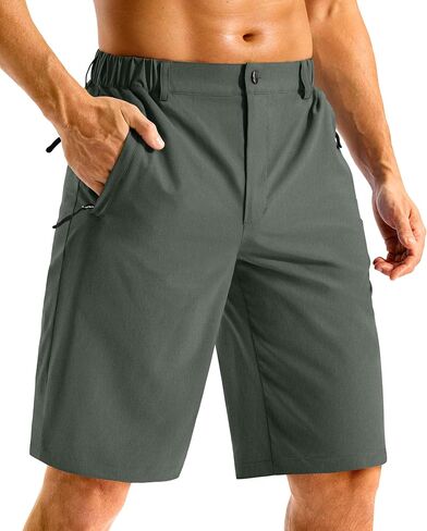 G GRADUAL Men's Shorts 11" Lightweight Casual Golf Shorts for Men Hiking Work Outdoor Stretch Quick-Dry with 3 Zipper Pockets in Saudi Arabia