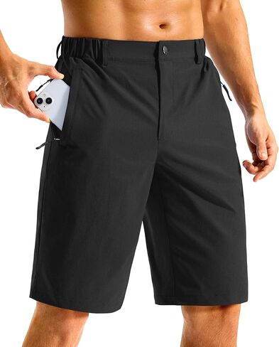 G GRADUAL Men's Shorts 11" Lightweight Casual Golf Shorts for Men Hiking Work Outdoor Stretch Quick-Dry with 3 Zipper Pockets in Saudi Arabia
