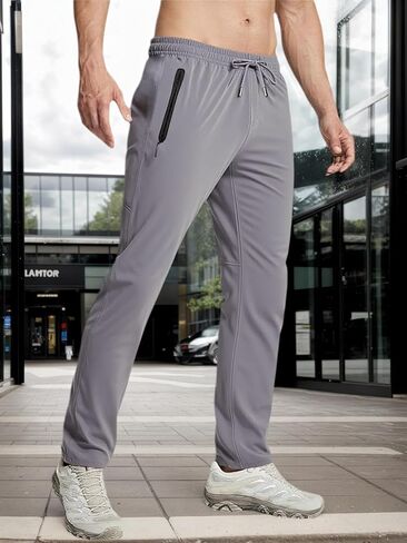 Men's Hiking Pants Athletic Joggers Pants Casual Lightweight with Zipper Pockets in Saudi Arabia