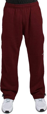 VIBES Men's Cargo Zipper Pocket Sweatpants Adjustable Bungee Cord Open Bottom in Kuwait