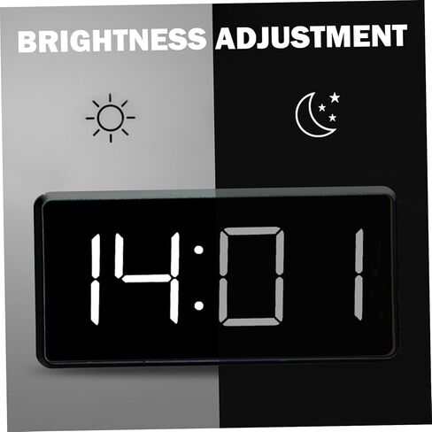 ساعة رقمية صغيرة، ساعة رقمية صغيرة مقاس 4 × 2 بوصة، USB أو مصباح LED يعمل بالبطارية مع إعدادين للضوء، وظيفة غفوة التوقيت باللون الأسود للمنزل والمكتب والفندق الصغير in Kuwait