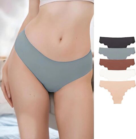 Women Panties Seamless Underwear Set Comfortable Low Rise Soft Feel Stretch Fabric Invisible Fit Lightweight Daily Wear in Saudi Arabia