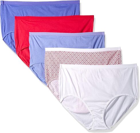 سراويل داخلية نسائية من Fruit of the Loom بمقاس كبير تناسبني مكونة من 5 سراويل داخلية قطنية in Saudi Arabia