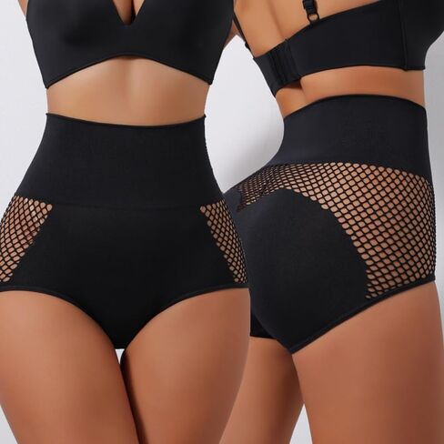 Sexy Cutout High-Waisted Shapewear Shorts - Tummy Control & Butt Lifting(Black) in Saudi Arabia