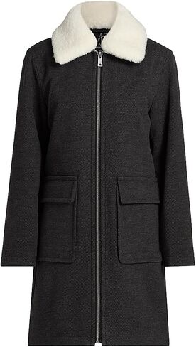 Mercer Collective Faux-Fur Collar Car Coat in Saudi Arabia