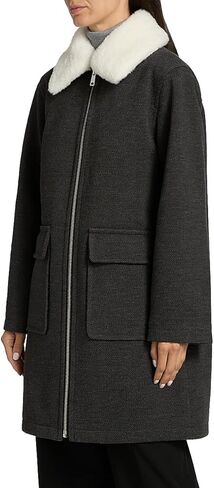Mercer Collective Faux-Fur Collar Car Coat in Saudi Arabia