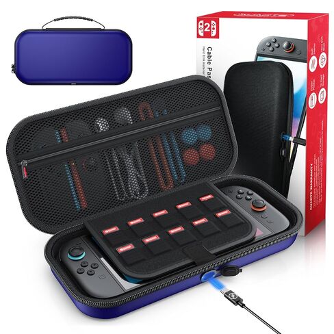 [Charge Inside] Carrying Case for Nintendo Switch 2 Console 2025, Travel Case for Switch 2 with 10 Game Card Storage, Carbon Black in Kuwait