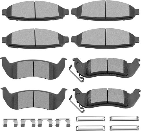 SCITOO Ceramic Front Rear Disc Brake Pad Set fit for 2003-2005 for Infiniti G35, 2003-2005 for Nissan 350Z, 2007-2013 for Nissan Altima, 2011-2017 for Nissan Juke, 2007-2012 for Nissan Sentra in Kuwait