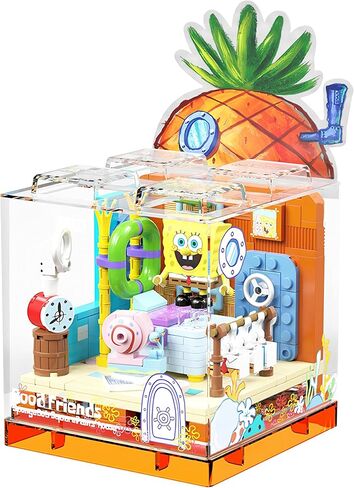 مجموعة رائعة من الإسفنج المباني المباني مجموعة من سلسلة 1 مطعم بناء هدايا عيد ميلاد للأولاد والفتاة مع شخصيات ذات طابع من أجل 14+ مراهقين والبالغين in Kuwait