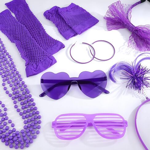Vieyonmn 80s Outfit Women Costume Accessories Set Tutu Skirt Neno Party Leg Warmers Headband for Halloween Outfits Set in Kuwait