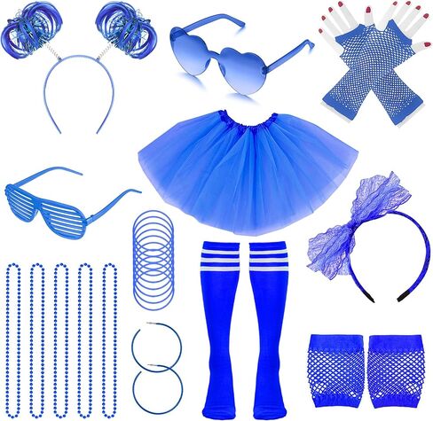 Vieyonmn 80s Outfit Women Costume Accessories Set Tutu Skirt Neno Party Leg Warmers Headband for Halloween Outfits Set in Kuwait