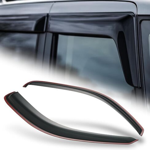 M-AUTO Outside Mount Window Visors Compatible with 1998 Dodge B1500/B2500/B3500, 99-03 Dodge Ram 1500/2500/3500 Van, Tape-On, 2 PCs in Kuwait