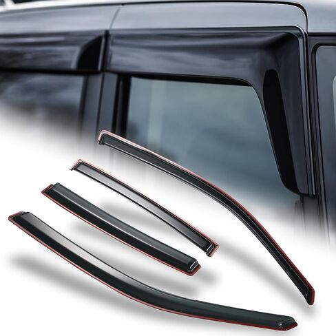أقنعة نافذة التثبيت الخارجية من M-AUTO متوافقة مع 1998 دودج B1500/B2500/B3500، 99-03 دودج رام 1500/2500/3500 فان، شريط لاصق، قطعتان in Kuwait