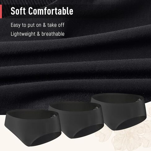 3pk Incontinence Underwear for Women 100ml Absorbency Leak Proof Underwear for Women Washable Womens Incontinence Panties for Incontinence Postpartum Bladder Leakage Protective Briefs Black-L in Saudi Arabia