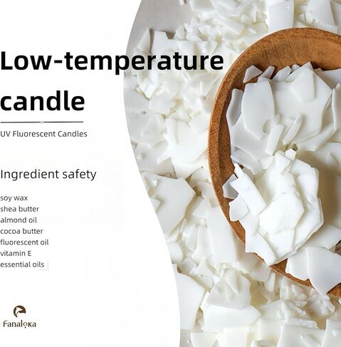 Mini 60g * 6 Pack UV Fluorescent Soy Wax Low Temperature Candles, Low Heat Body Safe Candle for Night Party, Unscented (122 °F (50°C), Peelable Wax) in Saudi Arabia