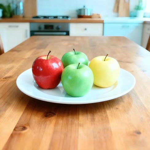 6PCS Fake Apples Artificial Apples Faux Apples Bulk for Party Props Home Fruit Bowl Decoration Fruit Kitchen Realistic Simulation Fruit (Red) in Saudi Arabia