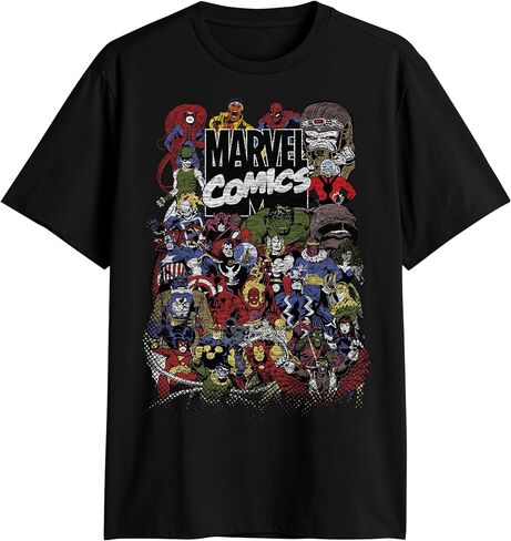 Marvel Avengers Crew Comics Logo Adult Mens Graphic T-Shirt in Saudi Arabia