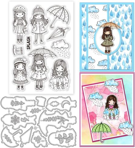 GLOBLELAND Bestie Clear Stamps and Cutting Dies for Card Making Best Friend Silicone Transparent Stamp Metal Lady Friend Die Cuts for DIY Scrapbooking Album Journal Paper Crafts Decor in Saudi Arabia