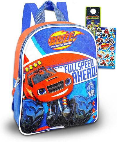 Nickelodeon Blaze And The Monster Machines Mini Backpack - Bundle with 11" School Bag for Preschool Boys, Toddlers, Plus Stickers, More | Blaze School Supplies for Kids in Saudi Arabia