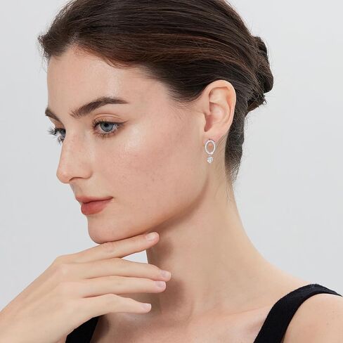 Jiamiaoi Teardrop Earrings 925 Sterling Silver Dangle Drop Earrings for Women, 5A Cubic Zirconia in Saudi Arabia